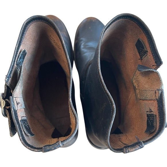 Frye Veronica Flex Short Leather Boots in Black Distressed Size 9.5 - Picture 10 of 17